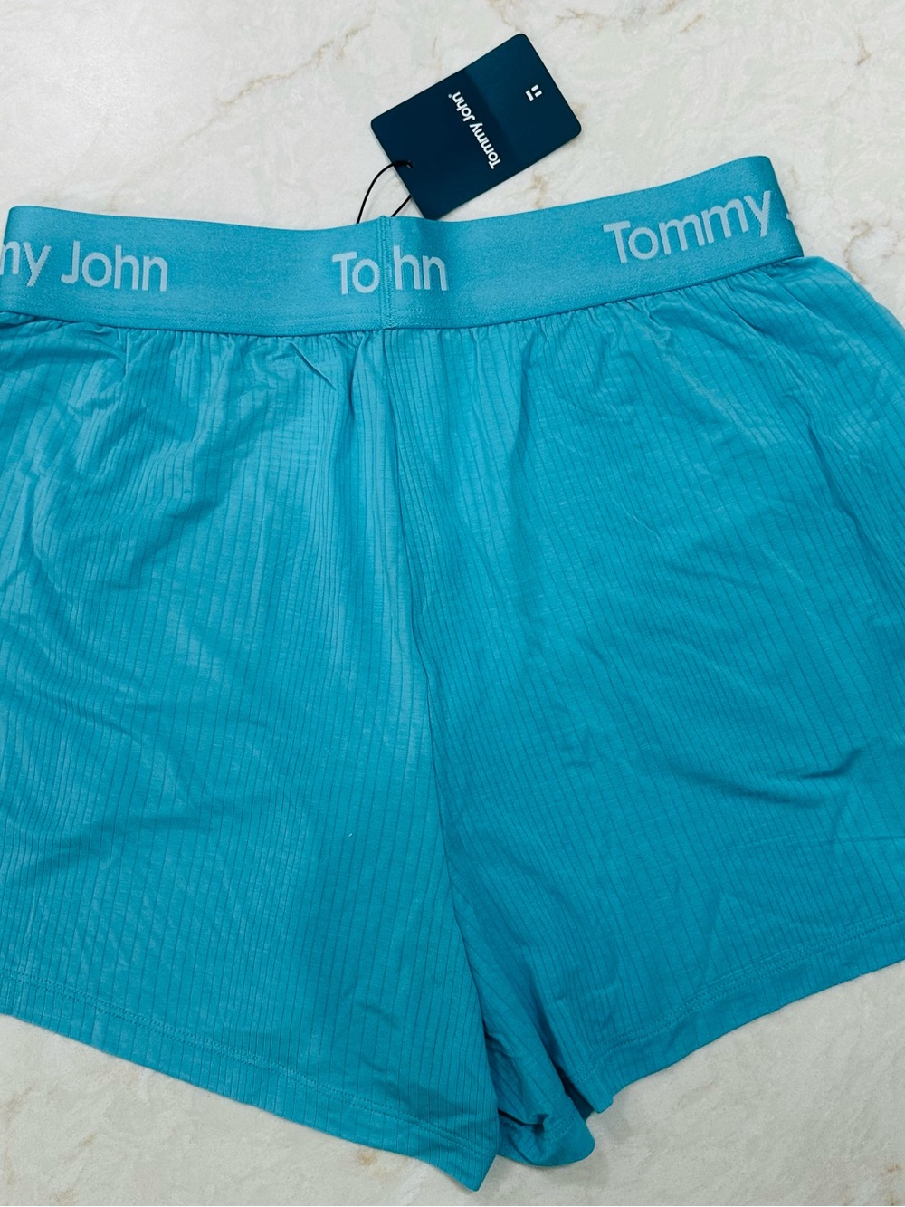 NWT’s Size S Tommy John Sea Jet Sleep Short in Teal - Picture 2 of 4